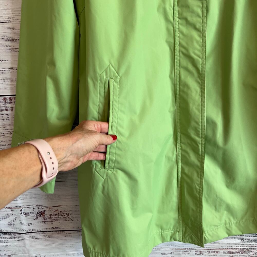 White Stag Lime Green Floral Lining Lightweight Rain Jacket Women's 12/14 - Picture 5 of 14